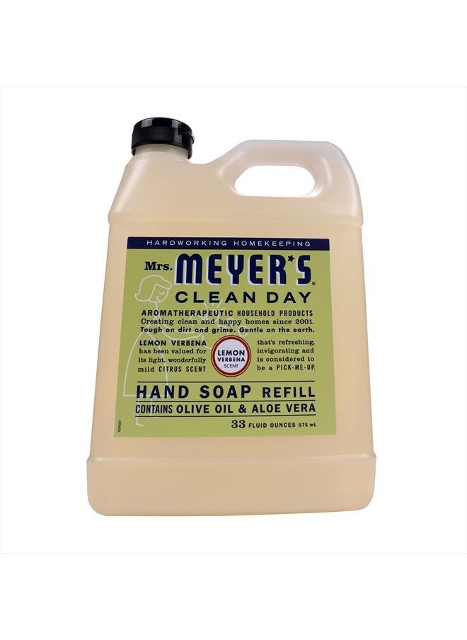 Mrs. Meyer's Clean Day - Mrs. Meyer's Liquid Hand Soap Refill, Lemon Verbena, 33 Fluid Ounce - Image 1