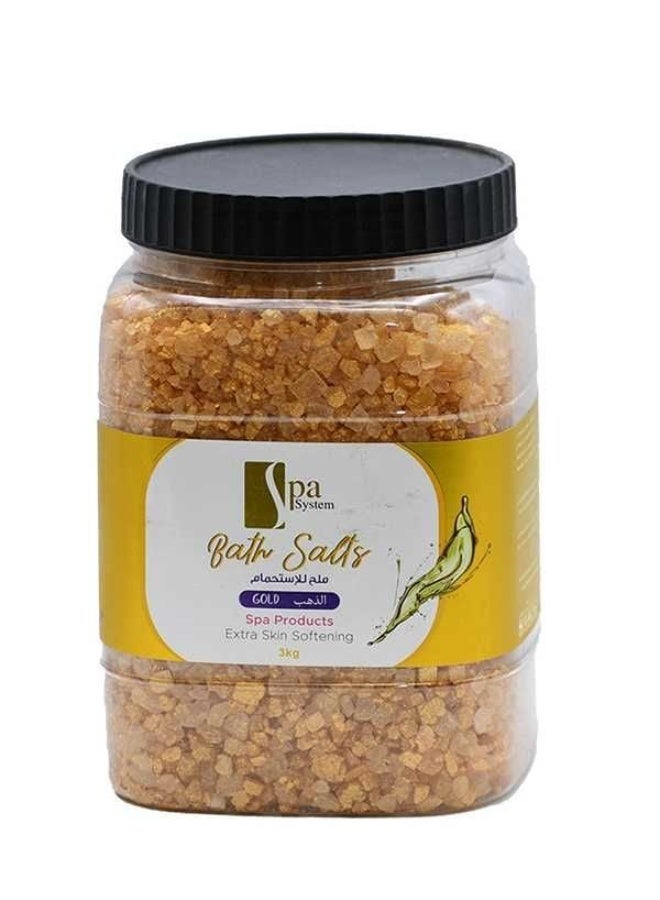 سبا سيستم ملح للاستحمام بنكهة الذهب لبشره ناعمه -3 كيلو جرام