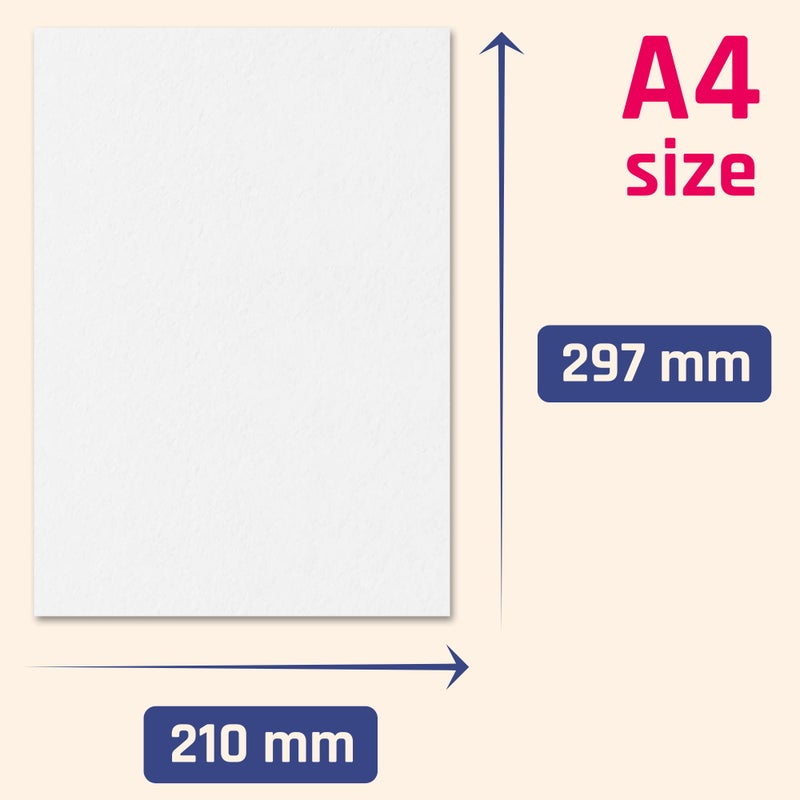 TownStix White, A4 300gsm Art Paper Thick Cardstock, 50 Sheets - Image 2