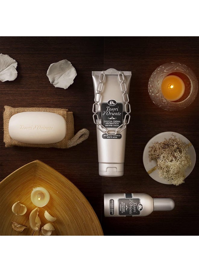 Tesori d'Oriente White Musk Aromatic Shower Cream - Muschio Bianco, 250ml - Image 3