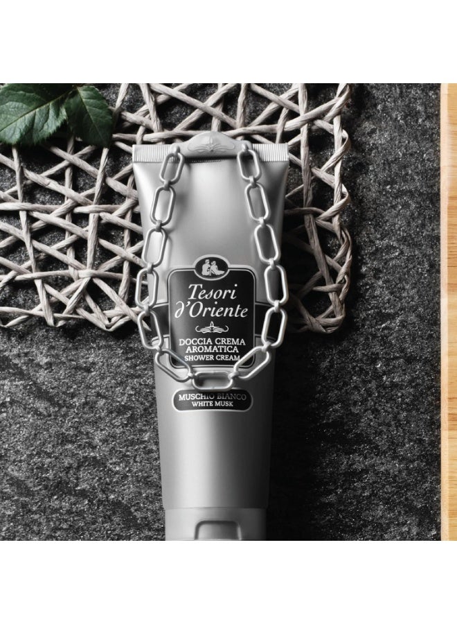 Tesori d'Oriente White Musk Aromatic Shower Cream - Muschio Bianco, 250ml - Image 2