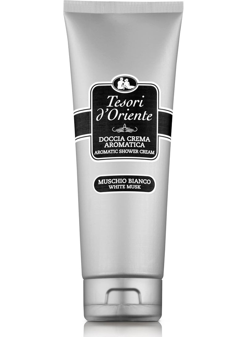Tesori d'Oriente White Musk Aromatic Shower Cream - Muschio Bianco, 250ml - Image 1