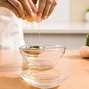 Kolorful Egg Separator Stainless Steel White Separator and Yolk Divider Strainer Spoon Filter Kitchen Baking Tools Set 2 - Image 2
