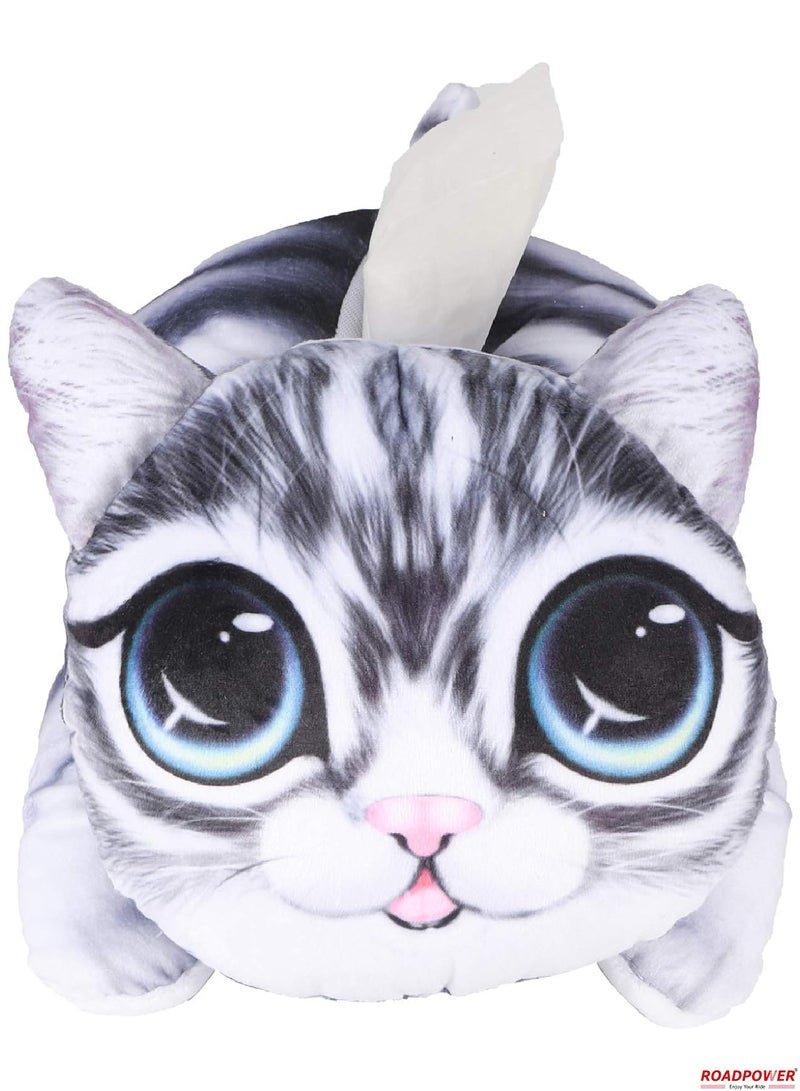 RoadPower Car Tissue Box Cute Cartoon Soft Plush Napkin Tissue Paper Holder Portable Paper Package Case Car Seat Tissue Box Car Styling Accessories - Image 2