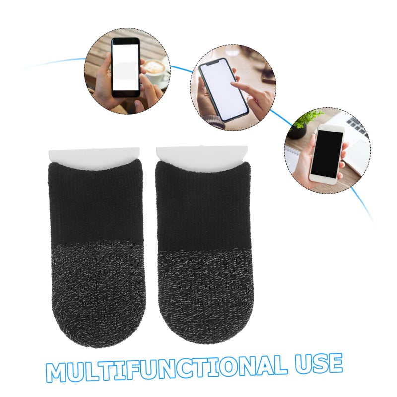 10 Pairs Gaming Thumb Sleeves Sweat Fiber Touchscreen Gloves Comfortable Breathable for Mobile Game Tablets - Image 4