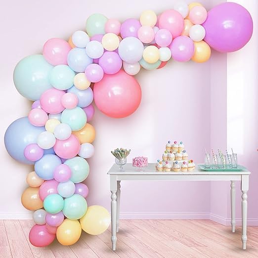 BRIJBAZAAR Pastel Balloons for Birthday Decoration - 50Pcs Balloons for Decoration(Metal) - Image 1