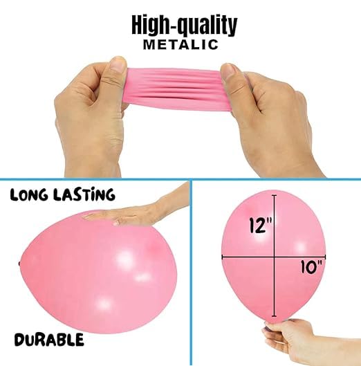 BRIJBAZAAR Pastel Balloons for Birthday Decoration - 50Pcs Balloons for Decoration(Metal) - Image 5