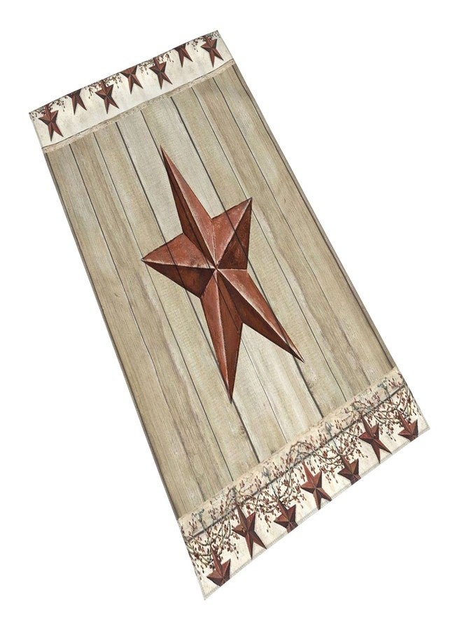 COVASA Hand Towels for Bathroom,Set of 2,Rustic Barn Western Texas Star and Primitive Berries On Country Wooden Plank,Soft Absorbent Small Bath Towel Kitchen Dish Guest Towel Home Decor 15.7"x27.5" - Image 3