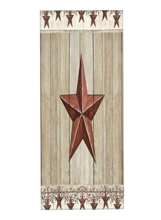 COVASA Hand Towels for Bathroom,Set of 2,Rustic Barn Western Texas Star and Primitive Berries On Country Wooden Plank,Soft Absorbent Small Bath Towel Kitchen Dish Guest Towel Home Decor 15.7"x27.5" - Image 1