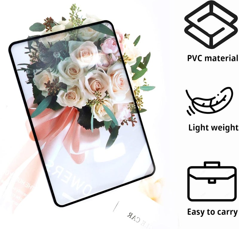 HOYDATE 4Pcs Page Magnifying Sheet 3X Lightweight Optical Plastic Fresnel Lens Bookmark Flat Magnifier - Image 3