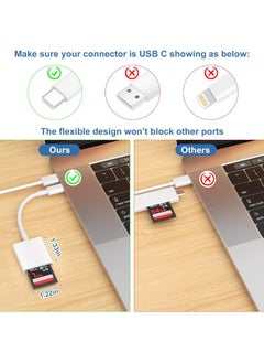 Captaintech USB C SD Card Reader USB 3.0 High Speed to SD Card Adapter for iPhone 15 Pro Max iPad Pro Trail Game Camera Viewer for MacBook Pro/Air iMac M1 M2 M3 Galaxy S23/S24 Android PhoneTablet  - Image 2