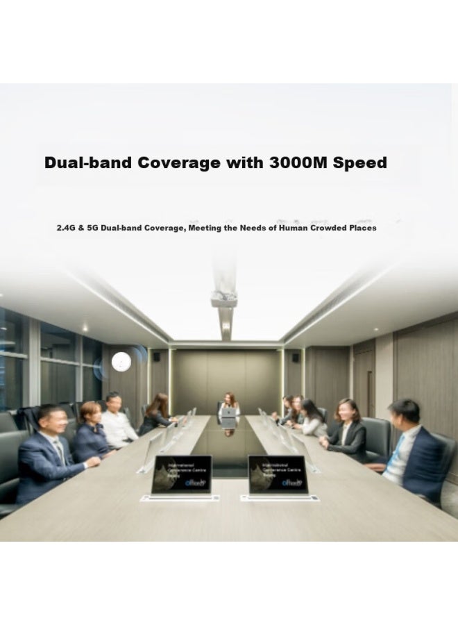 H3c Ceiling-mounted Ap Whole House Wifi6 3000m Dual-band Gigabit Commercial Villa Hotel High-power 5g Full-house Coverage Router Mini Ax61 - Image 1
