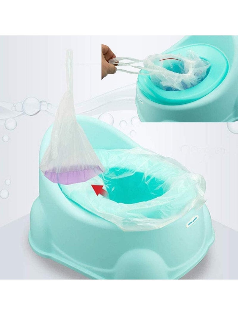 FengSVMA 100 Pack Potty Chair Liners Disposable,Drawstring Training Toilet Seat Liner Bags Cleaning Bag for Kids Toddlers Outdoors Travel - Image 3