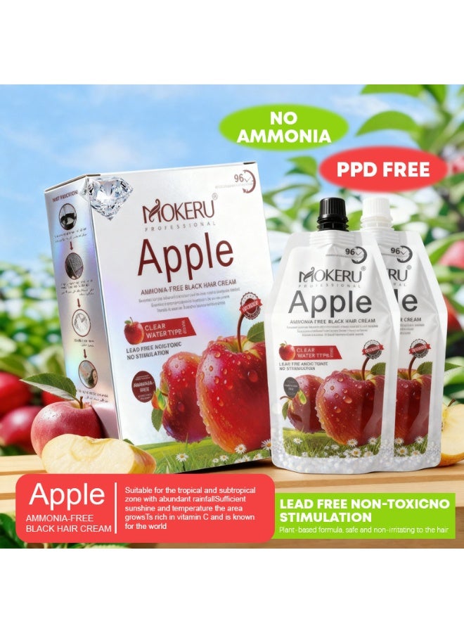 Mokeru Apple Ammonia Free Black Hair Cream ,Safe, Effective, and No-Side-Effect Solution for Men and Women - Image 3
