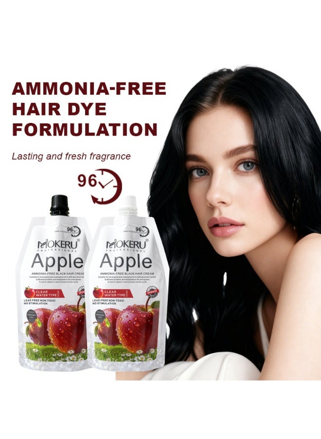 Mokeru Apple Ammonia Free Black Hair Cream ,Safe, Effective, and No-Side-Effect Solution for Men and Women - Image 2