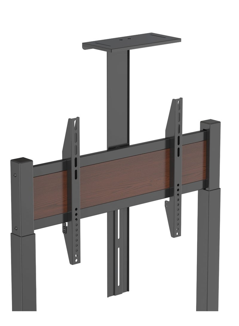 Powerology Electric TV Stand with Vertical Height Adjustment / 70KG Max Load / 37" - 89" Tv Size / 118-158 cm Adjustable Height/ Control Panel - Black - Image 3