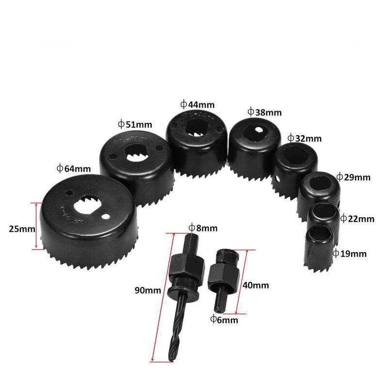 Inditrust New 11pcs Hole Saw Drill Bit Woodworking Cutter Hole Saw Cutting Set Core Drill Bit Wood Metal Drilling (19-64mm) - Image 5