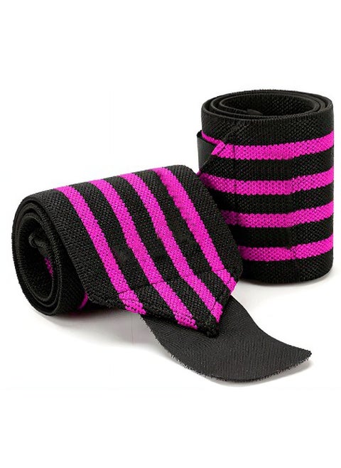 Wrist Wraps for Weightlifting and Fitness - Adjustable Support Straps with Thumb Loops, Compression for Men & Women, Suitable for Gym, Powerlifting, Cross-Training, Yoga, 21-Inch, Set of 2