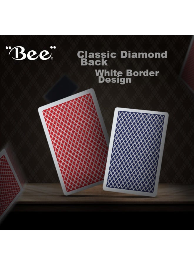 Bee Xiaomifeng Suohua Guandan Dou Dizhu Playing Cards, Plastic Bridge Cards, Narrow Cards, Waterproof And Durable, Imported, Red - Image 4