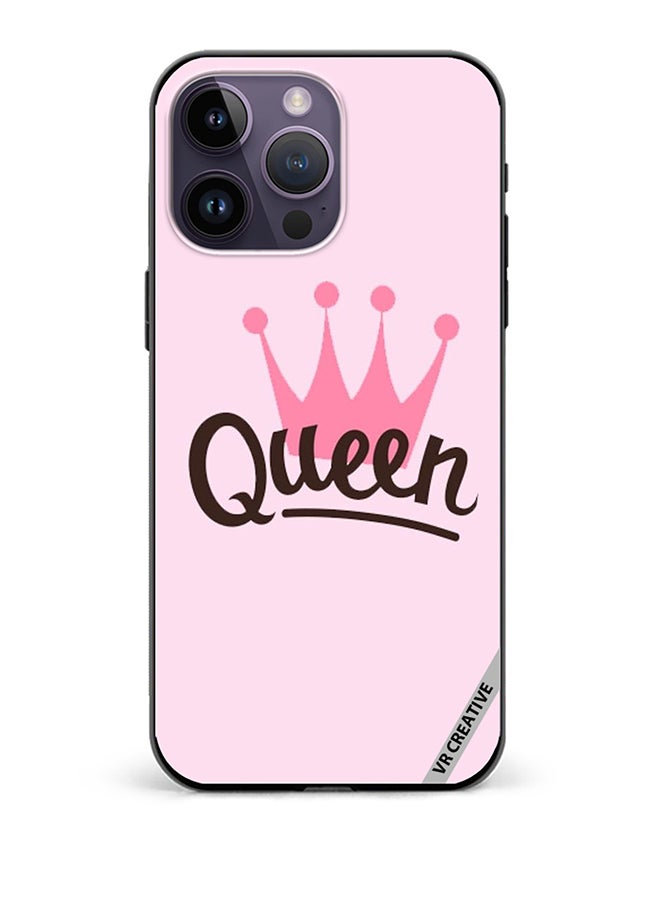 VR CREATIVE Protective Case Cover For Apple iPhone 16 Pro Max Pink Queen Crown Design Multicolour
