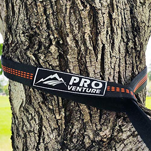 Pro Venture Hammock Straps and 2 Carabiners, 30+2 Loops, 1200lbs Breaking Strength (500lbs Rated) | 100% Non-Stretch, Lightweight, Portable Camping - Quick, Easy Setup | Heavy Duty + Tree Friendly - Image 5