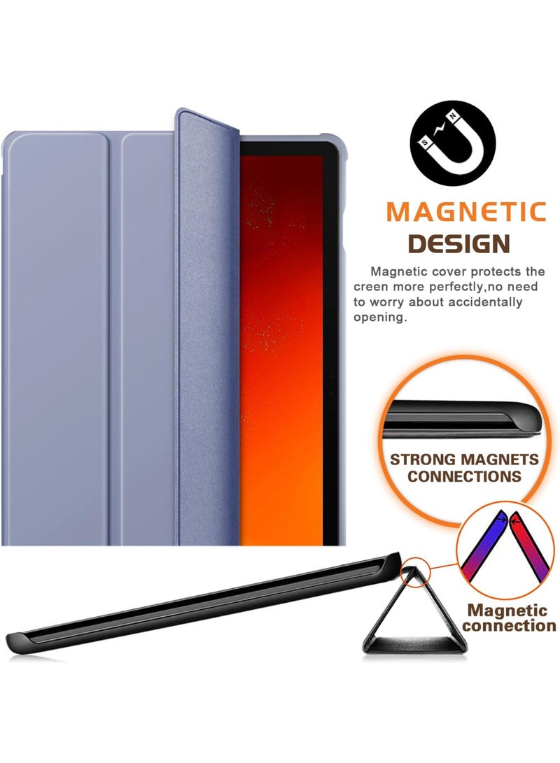 Case for Samsung Galaxy Tab S10+/S10FE+ 12.4-Inch with S Pen Holder, Clear Transparent PC Back, Shockproof Trifold Stand Tablet Cover, Auto Wake/Sleep - Image 4