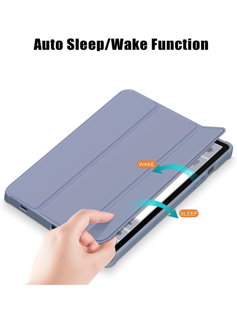 Case for Samsung Galaxy Tab S10+/S10FE+ 12.4-Inch with S Pen Holder, Clear Transparent PC Back, Shockproof Trifold Stand Tablet Cover, Auto Wake/Sleep - Image 5