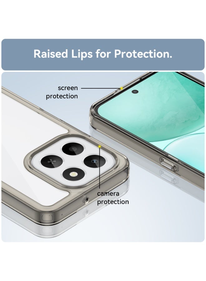 ثلاثة نمور لـ Honor X7c 4G/5G غطاء الحالة, عالية الجودة الصلبة الخلفية ناعمة الحدود النقية والمشرقة مريحة الشعور الهاتف الخلوي حالة حماية لـ Honor X7c 4G/5G, رمادي - Image 5