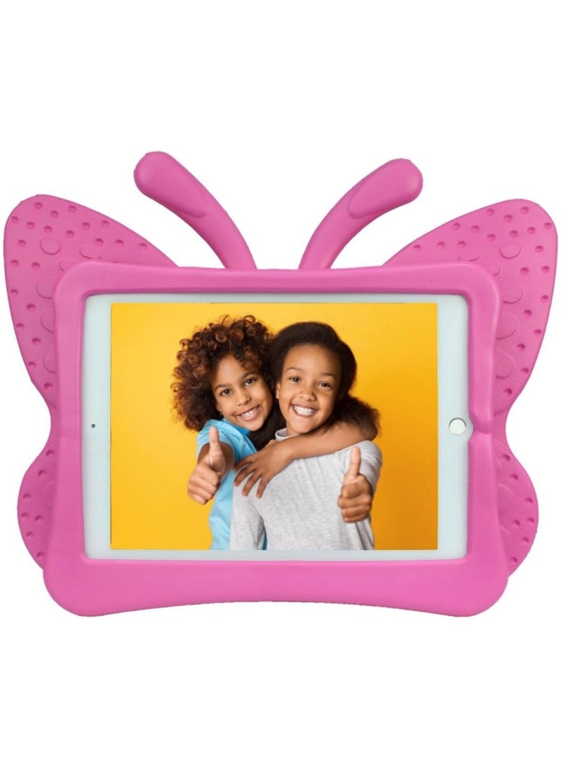 Case, iPad Air 2 Case for Kids,Cute Butterfly Shockproof EVA Foam Super Protection Stand Cover for 9.7" iPad Air/Air 2 iPad 2017/2018 - Rose