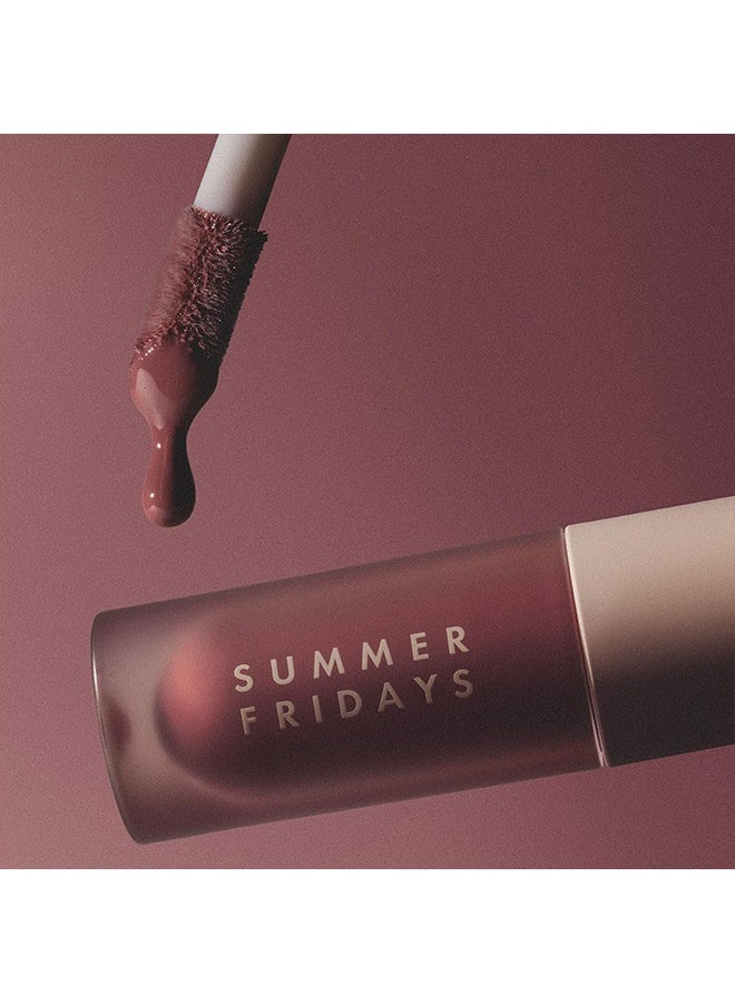 SUMMER FRIDAYS Dream Lip Oil ,Huile a Levres Tinted Lip Oil with Moisturizing Sheer Coverage, High-Shine and Deep Hydration - Non-Sticky Formula for Long-Lasting Softness-Soft mauve - Image 5