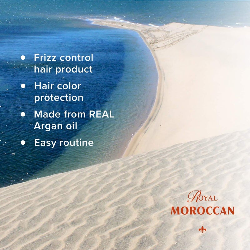 Royal Moroccan Moisturizing Conditioner Hair Products - Moisturizing Conditioner For Dry and Colored Hair 300 ml 10.14 fl.oz, Base of Moroccan Argan oil, For color â€“ Treated Hair, Frizzy Hair. - Image 3