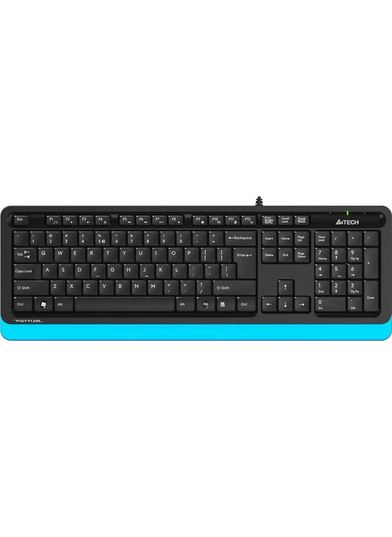 A4TECH FK10 USB Wired Multimedia Keyboard Blue 