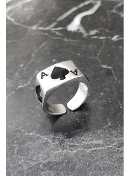 Black Ace of Spades Unisex Adjustable Ring