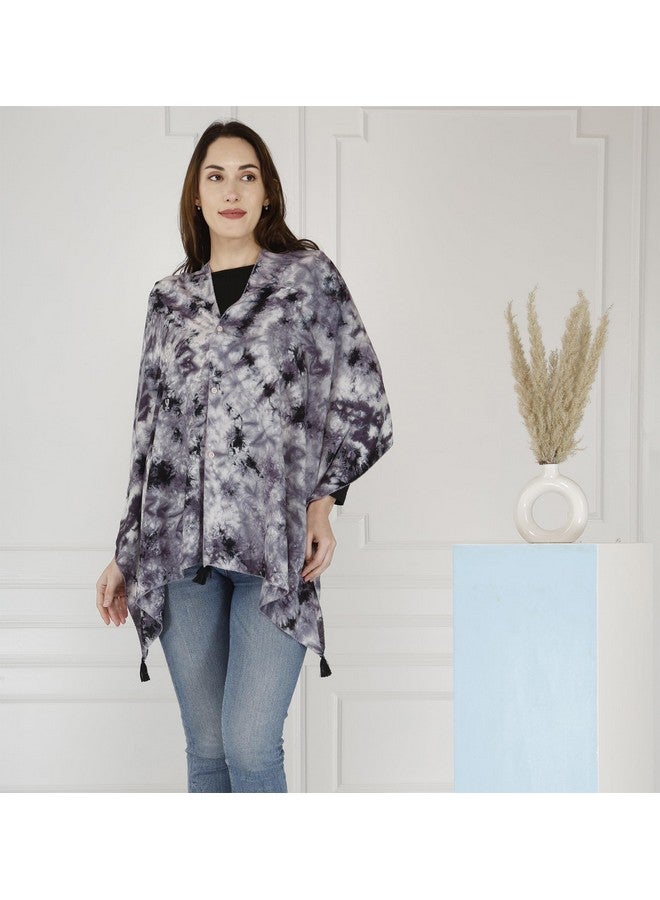 Switchon Female Rayon Nursing Cover For Breastfeeding Multi Use Poncho Style Scarf With Buttons, Cotton Feeding Apron Breathable For Pre & Post Pregnancy Free Size (Gray) Size (72Inch X 22Inch) - Image 2