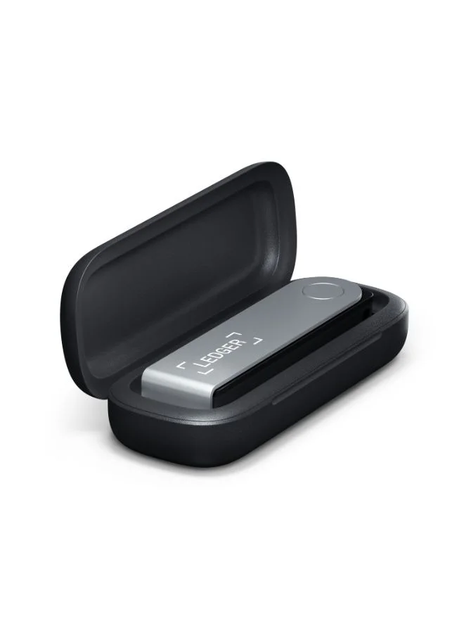 Ledger Nano X Case | Secure & Protective Storage Case for Ledger Nano X Hardware Wallet, Portable and Lightweight | Pebble Finish  - Black