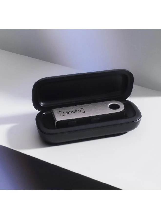 Ledger Nano X Case | Secure & Protective Storage Case for Ledger Nano X Hardware Wallet, Portable and Lightweight | Pebble Finish  - Black