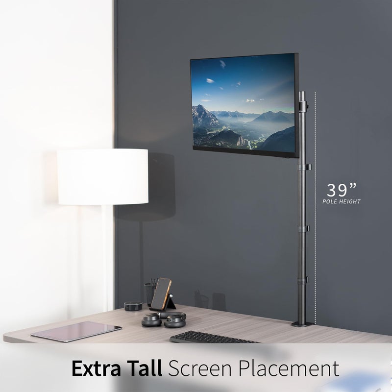 vivo حامل شاشة مفرد VIVO مرتفع للغاية وقابل للتعديل بالكامل يناسب شاشة واحدة حتى 70 سم (STAND-V011) - Image 2