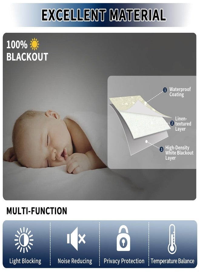 PureFit 100% Blackout French Door Curtains Blinds for Door Window Shade Patio Door Curtain Covering for Privacy Tie Up Insulated Linen-Like Cover Drapes, W26 x L68 Inch, 1 Panel, Beige - Image 2