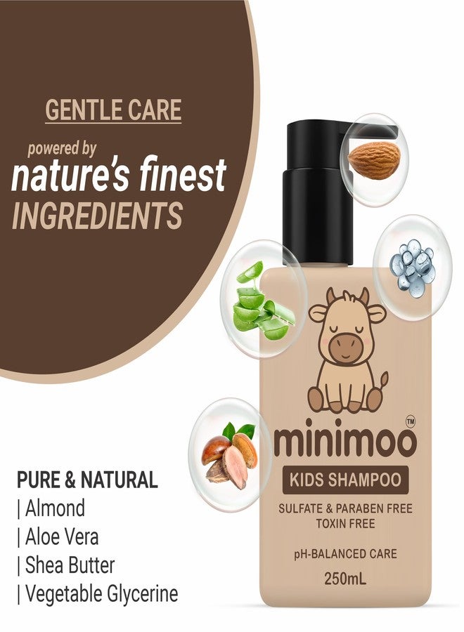 Minimoo Kids Shampoo 250ml | Gentle Tear-Free Baby & Kids Shampoo | Sulfate-Free, Paraben-Free & Toxin-Free | pH Balanced Mild Shampoo for Soft, Healthy Hair | Dermatologically Tested Child Shampoo - Image 4
