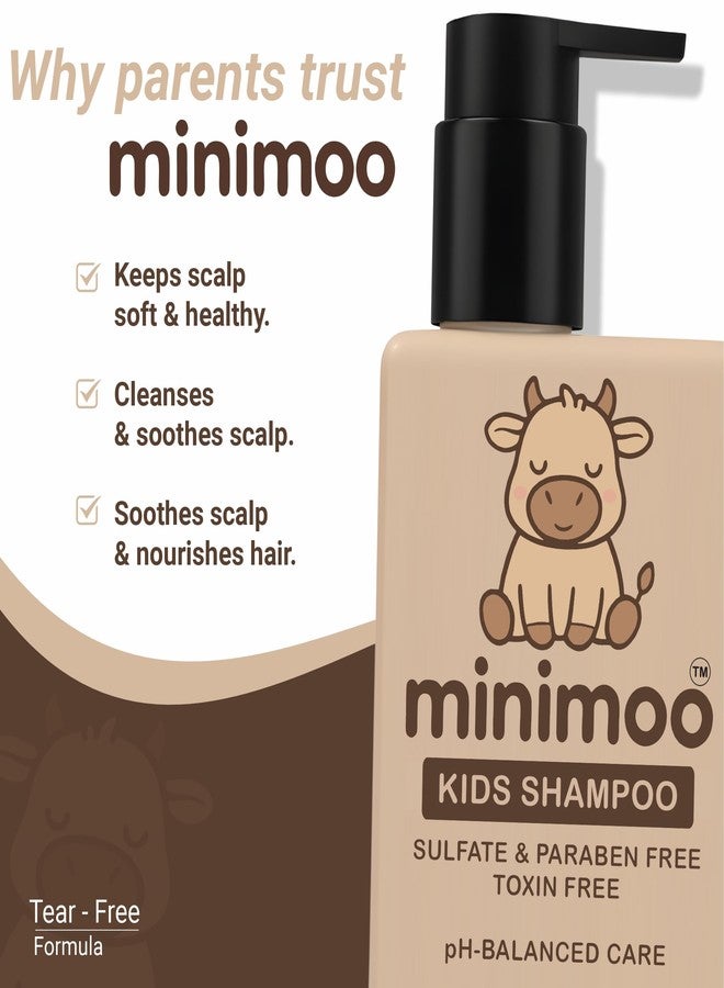 Minimoo Kids Shampoo 250ml | Gentle Tear-Free Baby & Kids Shampoo | Sulfate-Free, Paraben-Free & Toxin-Free | pH Balanced Mild Shampoo for Soft, Healthy Hair | Dermatologically Tested Child Shampoo - Image 3