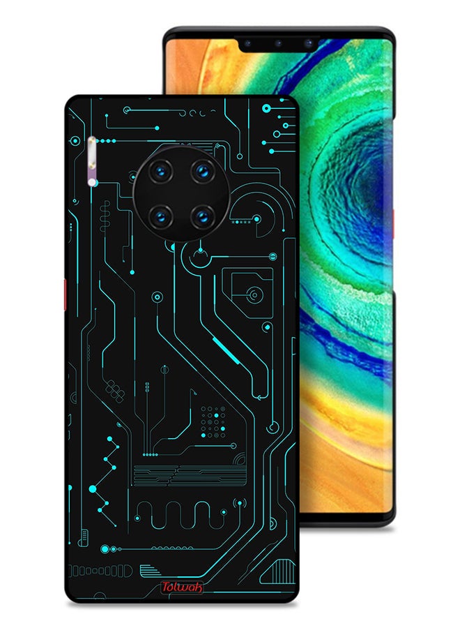 Tolwak Huawei Mate 30 Pro 4G Protective Case Cover Digital Art Circuits Minimalism Multiple Display - Image 1