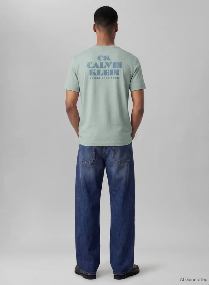 Calvin Klein Jeans Pale Meadow CK Resort Graphic Tee for Men | Best Price UAE