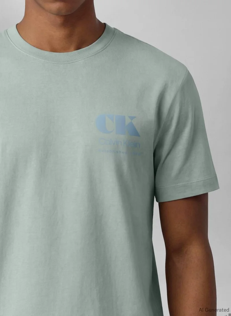 Calvin Klein Jeans Pale Meadow CK Resort Graphic Tee for Men | Best Price UAE