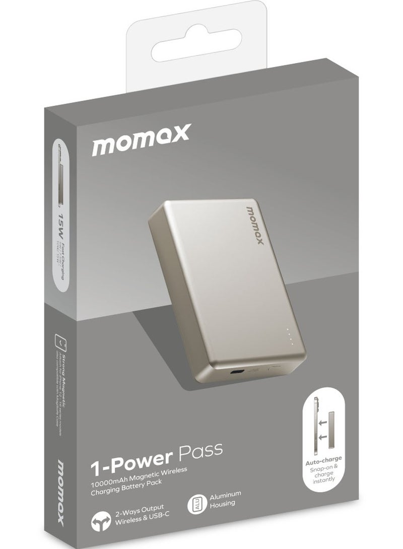 Momax مومكس 1-باور باس 10000 مللي أمبير 15 واط بنك طاقة لاسلكي ماغسيف - تيتانيوم - Image 5