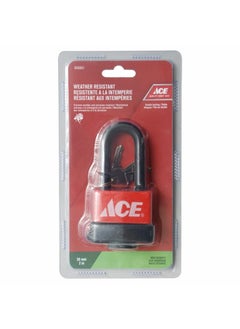 ACE Weather Proof Laminated Long Shackle Padlock W Keys 5 cm 