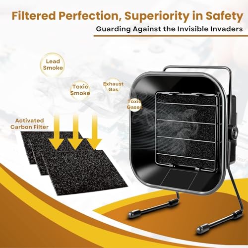 DISHIVA ESD Safe Adjustable Solder Smoke Absorber Fume Extractor Carbon Filter Quiet Exhaust Fan for Soldering Station - Image 4
