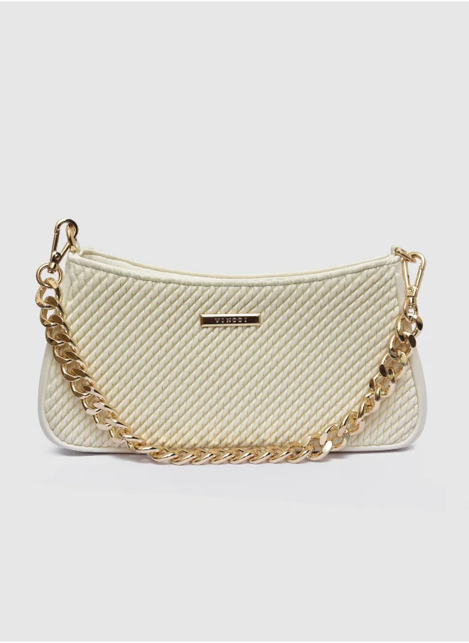 Vincci Quilted Shoulder Bag With Chain