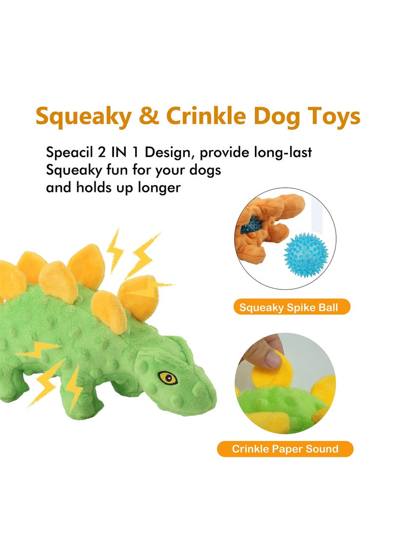 SYOSI - Dog Toys Squeaky Dog Toys Dinosaur Dog Toy Big Squeaker Plush Stuffed Durable Chew Dog Toy for Large Medium Small Dogs Puppy Birthday Gift for Dog - Image 1