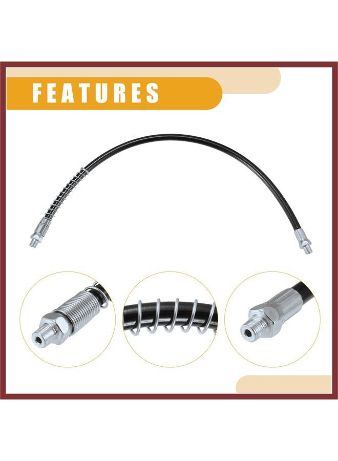 HEROFFIX 1Pc 24 Inch Universal 1/8" NPT Grease Gun Flex Hose - Trailer Flex Grease Hose Extension Non-Slip - Metal Black Replace Parts - Image 5