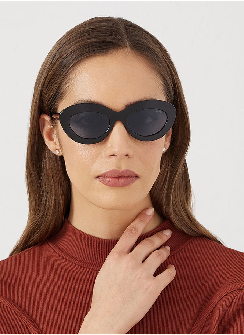 Blackout Rosie,Women Sunglasses, Oval Sunglasses, UV Protection: UV400 (Black,Black)  - Image 4